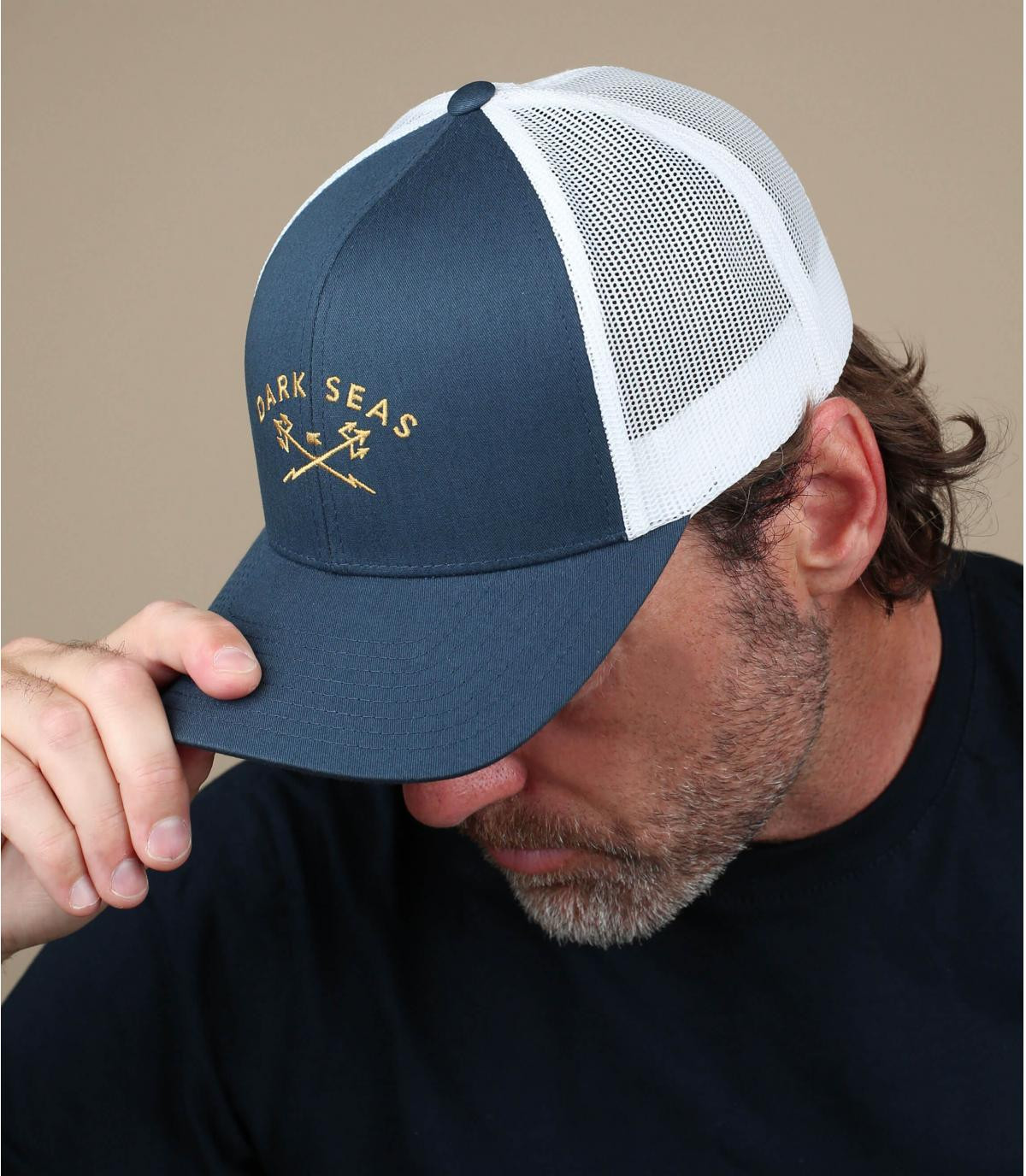 Trucker Dark Seas blue white Murre navy